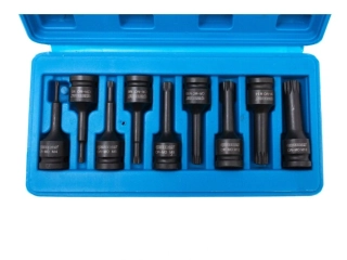 QUATROS QS50010 Sada zástrčných úderových hlavic XZN, 1/2", M4 - M16, 9 kusů