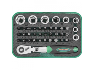 JONNESWAY RD02040S Gola sada 1/4", nástrčné hlavice, bity a kloubová ráčna, 40 kusů