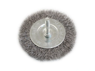 SATRA S-75SB6 Kartáč okružní, vlnitý, ocelový 75x6 mm, stopka