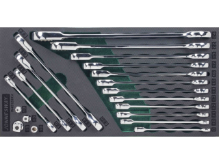 JONNESWAY W45120KV Modul pěnový - ráčnové klíče očkoploché a TORX-E, s adaptéry, 20ks