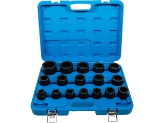 BGS 5242 Nástrčné hlavice, úderové 3/4", 19-55 mm, sada 17 dílů