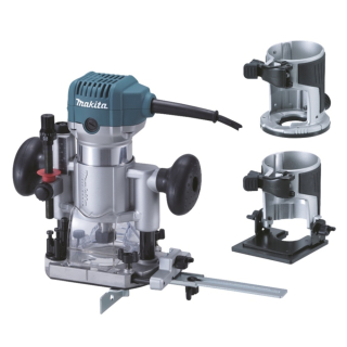 MAKITA RT0702CX2J Jednoruční kombinovaná frézka 710W; 6 a 8 mm, regulace