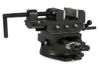MAR-POL M36090 Křížový strojní svěrák, otočný, čelisti 100 mm