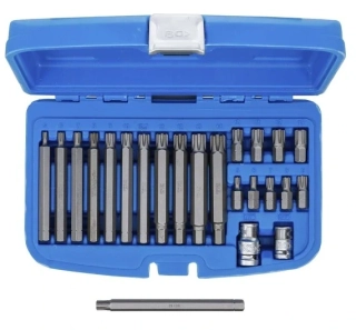 BGS 5013 Bity RIBE 3/8", M5-M14, krátké a dlouhé, sada 22 dílů
