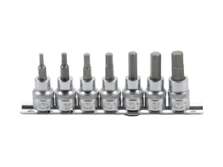 BGS 5104 Zástrčné hlavice Imbus 3/8", palcové 1/8" - 3/8", sada 7 dílů