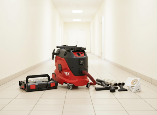 FLEX VCE 33 L AC Set vysavač 1200W, automatický oklep + plstěné sáčky + L-Boxx - 471.186