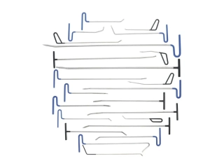 BGS 1642 Přípravky karosářské pro opravu vmáčklého plechu karoserie 26 dílů (PDR)