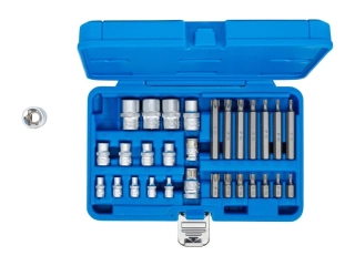BGS 5025 Bity TORX vel. T20-T75 a externí E-TORX vel. E4-E24, 30-dílná sada