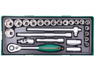 JONNESWAY S04H4125SP Gola sada 1/2", 6hranné hlavice, 10-32 mm, 25 kusů v kazetě