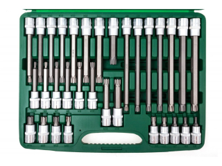 JONNESWAY S63H4132S Sada zástrčných hlavic RIBE, 1/2”, velikosti M5-M14, 32 kusů