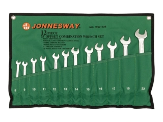 JONNESWAY W69112S Sada vyhnutých očkoplochých klíčů, 8 - 22 mm, 12 kusů
