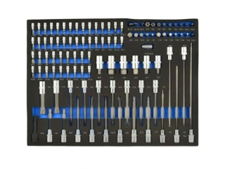 GEKO G10833B Pěnový modul 52x38 cm - sada nástavců a bitů TORX, 102 ks