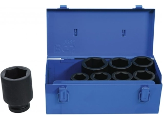 BGS 5500 Rázové nástrčné hlavice 1" 27 ÷ 50 mm prodloužené - Pro Torque. Sada