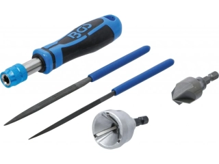 BGS 6773 Vnější/vnitřní odjehlovač 3 ÷ 19 mm a sada pilníků