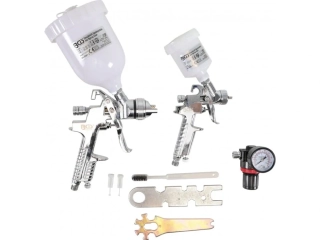 BGS 8381 Sada pneumatické stříkací pistole 2ks, regulátor, příslušenství