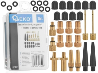 GEKO G01267 Sada adaptérů na huštění pneumatik, 36 ks
