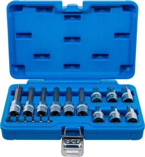 BGS 5174 Zástrčné hlavice TORX s otvorem 1/4" a 1/2", TT10-TT60, sada 18 dílů