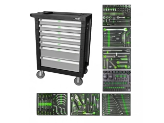 JBM 54237 Dílenský vozík, vybavený, pro kamiony (LKW), 7 zásuvek, 225 ks nářadí