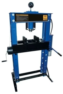 ASTA A-50001 Hydraulicko-pneumatický dílenský lis 50t, s manometrem