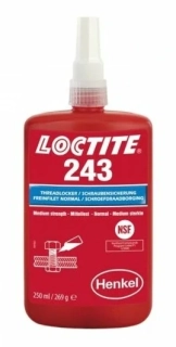 Loctite 243 Lepidlo do závitů, středněpevnostní, 250 ml