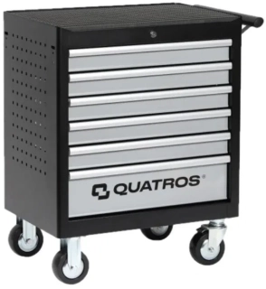QUATROS QS17062 Dílenský vozík, nevybavený, 6 zásuvek, deska s pěnovou výplní EVA
