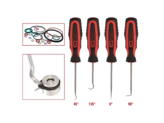 KS TOOLS 550.1045 Háčky pro montáž a demontáž O-kroužků, gufer aj., sada 4 ks