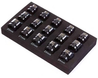M7 MA-42015M sada 15 ks krátkých utahovacích ořechů 1/2" (10-24 mm)
