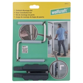 WOLFCRAFT 3674000 Sada pro montáž dveřního křídla, 3-dílná