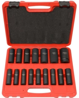 Genborx 8908000008082 Sada průmyslových kovaných - úderových hlavic 1/2", 10-32 mm, 16 ks