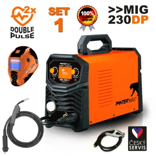 PANTERMAX® MIG230DP invertorová svářečka MIG/TIG/MMA DOUBLE PULSE! SET1 + samostmívací kukla