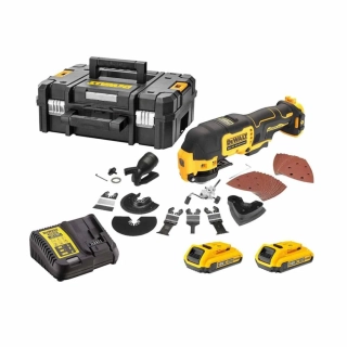 DEWALT DCS353D2 SET Aku oscilační multibruska 12V, 2x 2,0Ah, T-stak