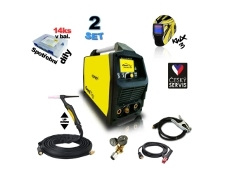 KOWAX GeniTig 210DC LCD SET2 Svařovací invertor DC PULZ, HF, TIG/MMA, kabely, hořák premium + samostmívací kukla + ventil