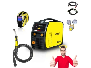 KOWAX GeniMig 220LCD SET 5 Svářecí invertor MIG/MAG/MMA, hořák 4m ULTRA 150A, kabely 3m, kukla, ventil