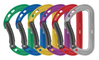 PETZL PACK OF 6 SPIRIT BENT karabin - prohlý zámek - balení 6 ks