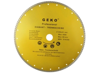 GEKO G00266 Kotouč diamantový řezný, TURBO, 350x8x32mm