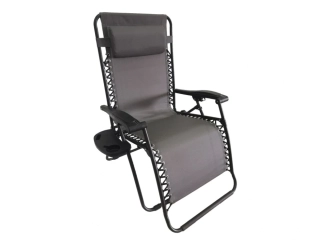 DIMENZA polohovatelné relaxační lehátko DELUXE - šedé
