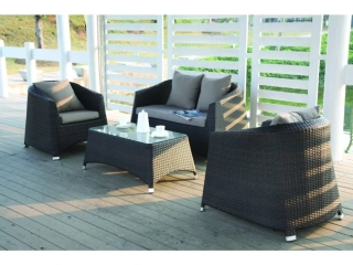 DIMENZA EDINBURGH sestava zahradního ratanového nábytku - hnědá