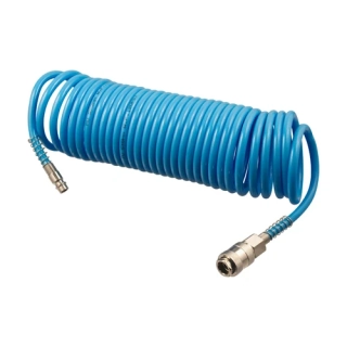 VSK SPU-8125 Spirálová PU hadice 5 m, 8x12 mm, osazená rychlospojkami
