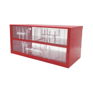 TOKOZ Zásuvkový organizér 03 / 2M, 1L - RAL 3002 - Červená