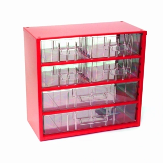 TOKOZ Zásuvkový organizér 06 / 4M, 2L - RAL 3002 - Červená