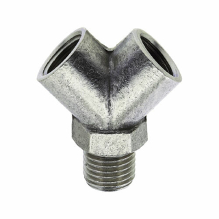 A041-14 rozdvojka poniklovaná vnitřní/vnější závit 1/4"