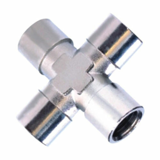 A026-14 X-šroubení poniklováno vnitřní závit 4x 1/4"