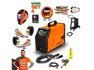 PANTERMAX MIG210FALCO 3! invertorová svářečka MIG/MMA, TIG SET 4BL + KUKLA + VOZÍK + DRÁT