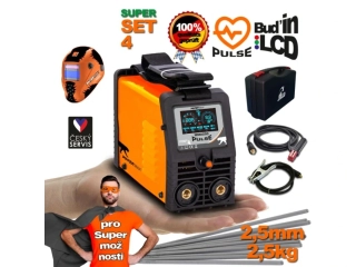 PANTERMAX MMA200pulse SET4 invertorová svářečka MMA/TIG + KUKLA + ELEKTRODY