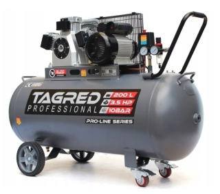TAGRED TA3395 třípístový bezolejový kompresor 10bar, 200L, 3,5HP