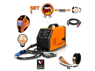 PANTERMAX MIG260LED SET 1 svářecí invertor MIG/MMA/TIG + samostmívací kukla