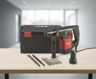 FLEX CHE 4-32 R SET Vrtací a sekací kladivo SDS+ 900W + sada sekáčů - 472.018