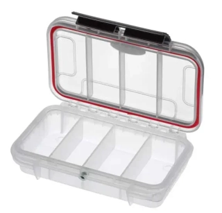 Magg MAX001T MAX Plastový box, 175x115xH 47mm, IP 67, barva transparentní, 4 přihrádky