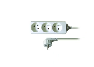 SOLIGHT PP01 Prodlužovací kabel - 3 zásuvky, 1,5m 3x1mm2 - bílý